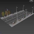 modern highway 3d model