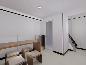 Modern Apartment Rental Re-examination Single Apartment Single Apartment Indoor Rental Room Indoor Space 3d model