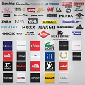 Iconic Brand Logos Collection Showcasing Diverse Luxury Sport And Fashion Brands
