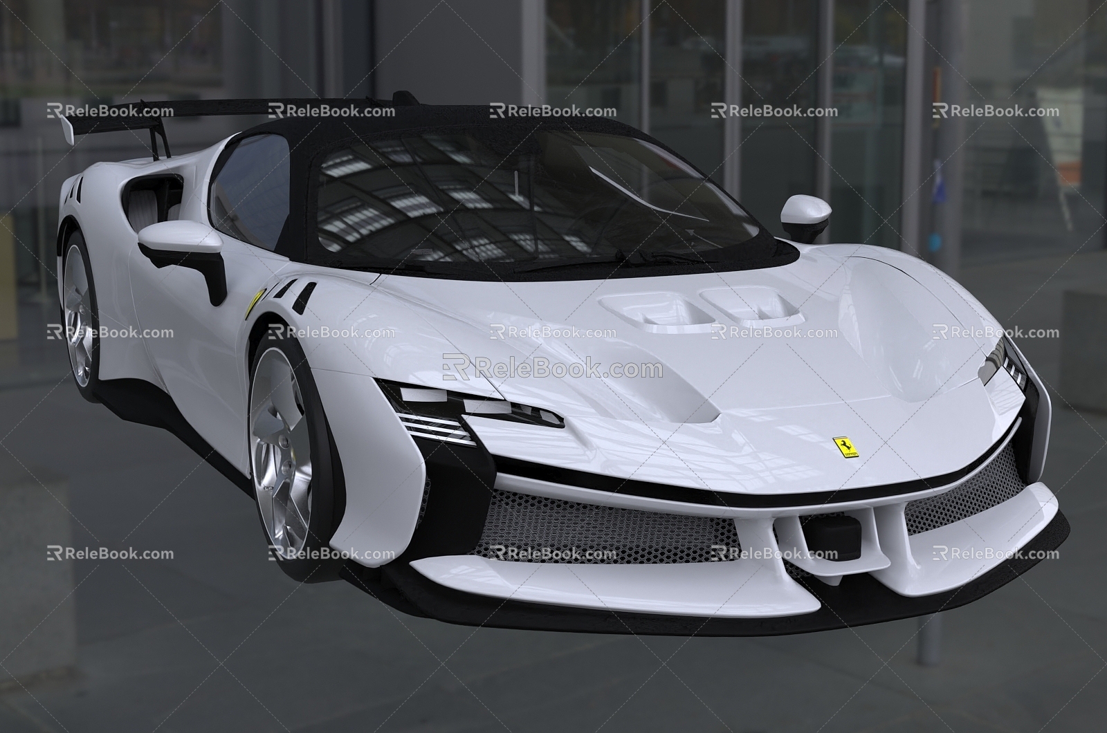 2024 Ferrari SF90XX sports car car 3d model