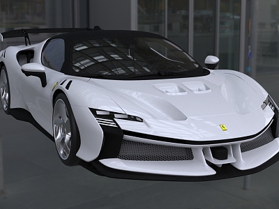 2024 Ferrari SF90XX sports car 3d model