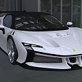 2024 Ferrari SF90XX sports car car 3d model