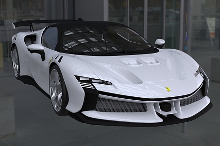 2024 Ferrari SF90XX sports car 3d model