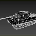 Tiger Heavy Tank H1 Tiger Tank Military Vehicle Armored Vehicle Tank 3d model