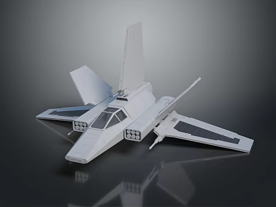 White Aircraft Model With Detailed Wings Cockpit And Tail Structure Design 3d model