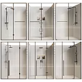 Modern Shower Sauna Interior Design With Glass Enclosure Control Panel And Steam Features 3d model