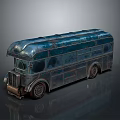 minibus minivan driverless bus school bus van box car 3d model
