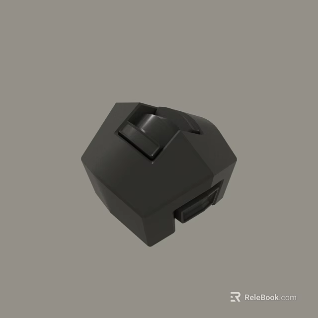 Black Polyhedral Object With Geometric Design Angular Edges And Smooth Surface 3d model 
