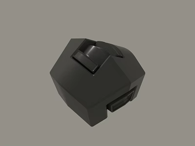 Black Polyhedral Object With Geometric Design Angular Edges And Smooth Surface 3d model