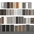 Various Styles Hinged Doors Collection With Different Colors And Wooden Materials