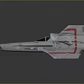 Silver Fighter Jet With Red Stripes Unique Wing Design Cockpit And Engine Details 3d model
