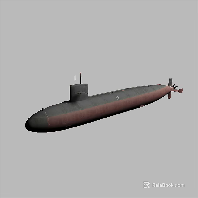 Advanced Military Submarine Naval Weapon Design For Underwater Warfare Operations 3d model 