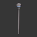 Sleek Silver Medical Probe Device With Transparent Top And Metallic Texture On Dark Background