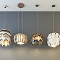 Stylish Modern Pendant Lights with Unique Shade Designs for Interior Decor 3d model