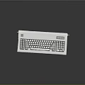 Classic White Electronic Keyboard With Full Key Layout And Wired Design
