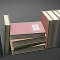Stacked Vintage Hardcover Books With Colorful Spines And Classic Design