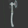 Medieval Battle Axe Featuring Metal Blade And Wooden Wrapped Handle Design