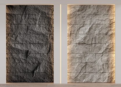 rubble background wall 3d model