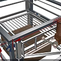Industrial Equipment Metal Frame Structure With Measured Dimensions And Support Components