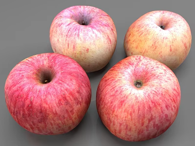 fruit red apple 3d model