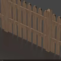 Wooden Garden Decor Fence With Pointed Top Design For Outdoor Landscaping Use