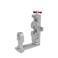 Industrial Mechanical Clamp Fixture With Adjustable Jaws Bolt Mechanism And Metal Base Frame