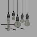 Vintage Pendant Lights With Edison Bulb Clear Glass Shade And Metal Base For Interior Decoration
