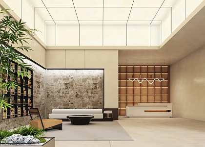 Quiet Hotel Leisure Area 3d model