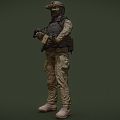 Game Role Game Character SWAT Special Police with Skin Skins and Bones Police Armed Police Soldiers Special Forces 3d model