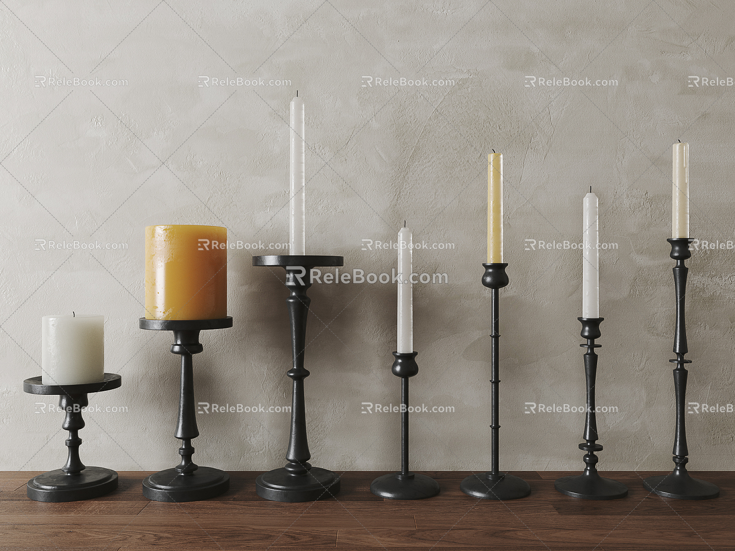 Modern Candlestick Candlestick Lamp 3d model