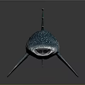 Whale Shark With Blue Body And White Spots Swimming With Small Fish On Its Back