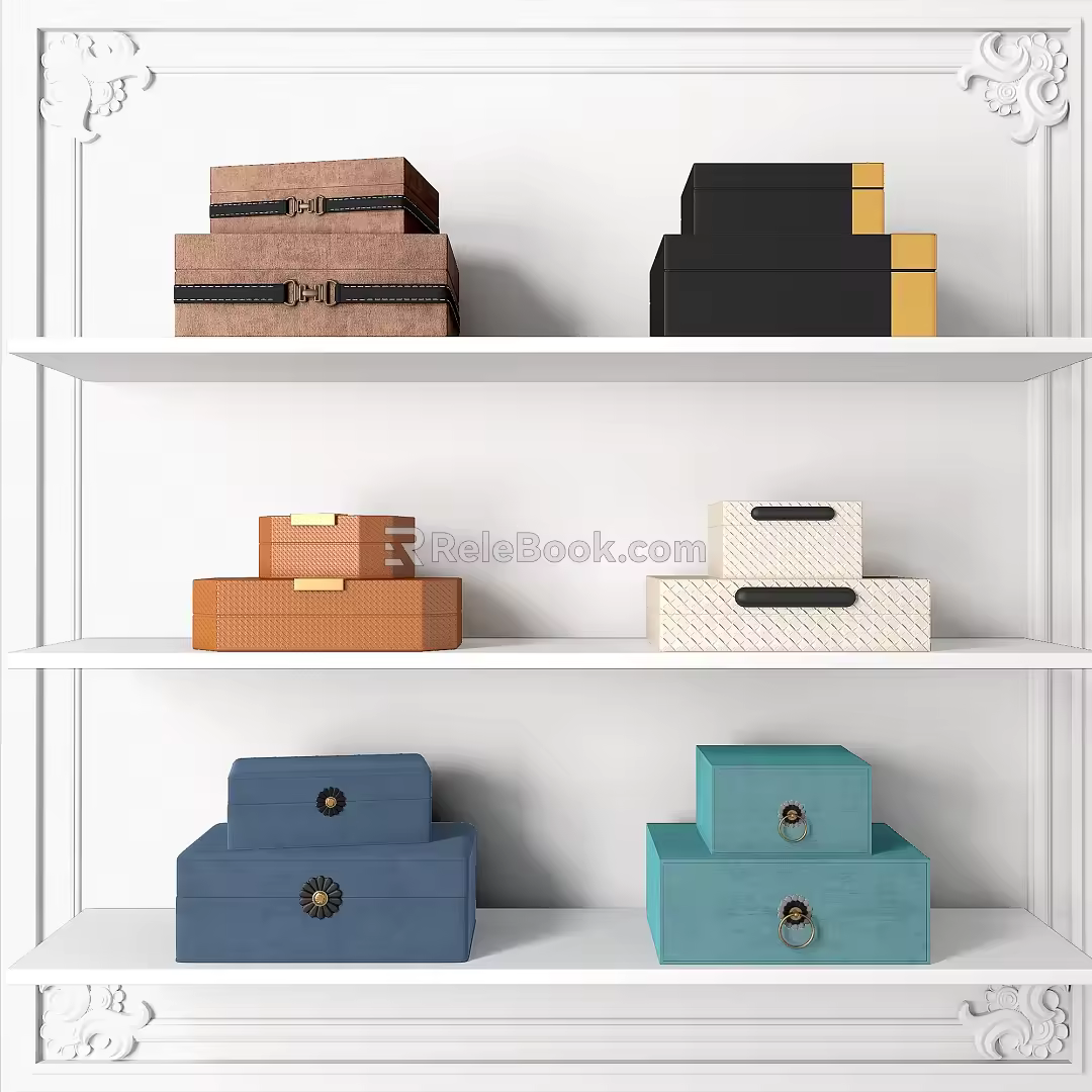 New Chinese-style box combination 3d model