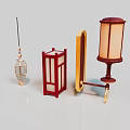 Traditional Decorative Lanterns In Red White Gold With Hanging And Tabletop Styles