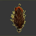 Red Spiked Mane Boar Decorative Ornament With 3D Design And Shiny Surface