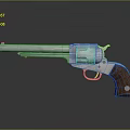 Classic Revolver With Silver Metal Body Wooden Grip And Reflection On Black Surface