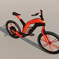 Modern Red Motorcycle With Black Seat Red Spokes And Black Wheels