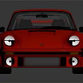 Stunning Red Retro Sports Car With Glossy Exterior Rear Spoiler And Black Wheels
