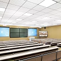 Modern classroom wisdom classroom big screen 3d model