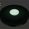 Circular Dark Colored Structure With White Central Top And Base Windows Design