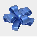 Blue Bow Decorative Ornament Set for Home Tabletop Decoration 3d model