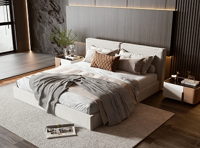 Double bed 3d model