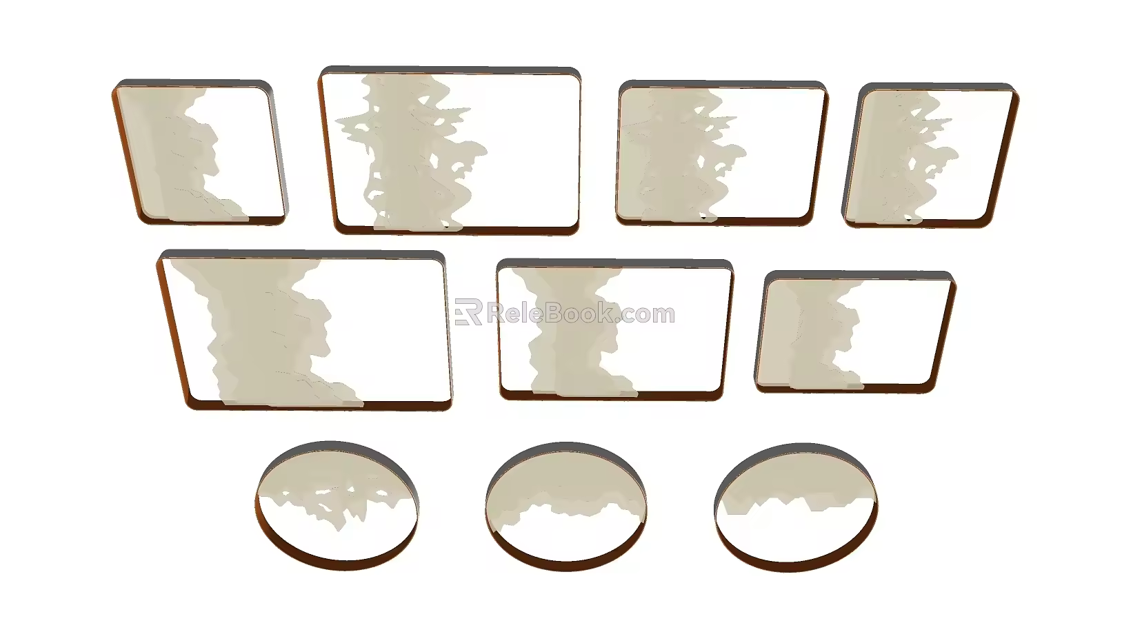 Creative ceiling lamp round square ceiling lamp 3d model
