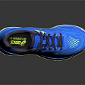 Blue Running Sneakers With Mesh Upper Lace Up Design And White Sole