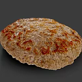 Golden Brown Round Baked Bread With Crispy Crust And Fluffy Texture 3d model