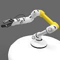 Advanced Industrial Robotic Arm Equipment With White Yellow Design Mechanical Joints And Gripper