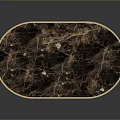 Elegant Luxury Coffee Table With Marble Top And Gold Hollow Out Metal Frame Design