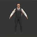 Essential Daily Living Products Including Gray Vest White Shirt Sunglasses And Bag