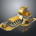 Futuristic Yellow Function Vehicle With Advanced Structure