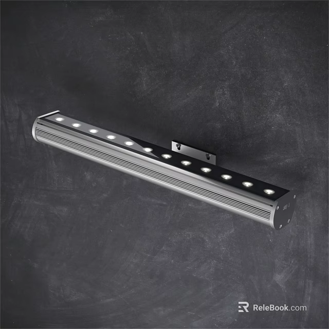 Sleek LED Downlights Spotlights Long Strip Fixture With Multiple LED Bulbs For Home Indoor Lighting 3d model 