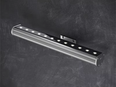 Sleek LED Downlights Spotlights Long Strip Fixture With Multiple LED Bulbs For Home Indoor Lighting 3d model